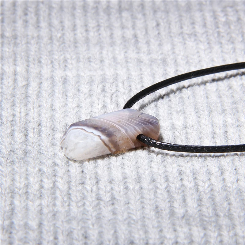 Natural raw minerals lucky Reiki Healing crystal quartz stone necklace jewelry Pendulum natural tigereye lazuli Citrin necklace