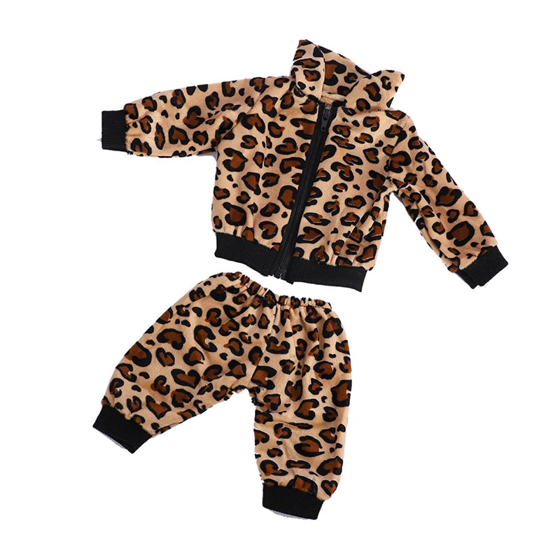 18 Inch Doll Clothes Leopard Print 43 cm Baby Born Clothes American Girl Doll Clothes OG Dolls Dollhouse Accessories Girl Gift