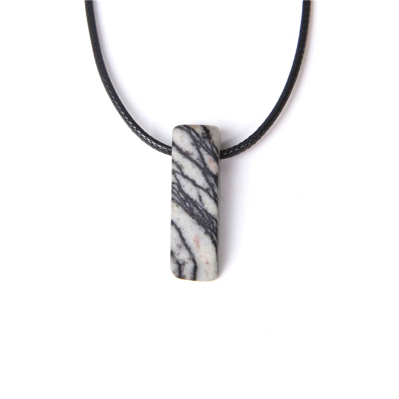 Natural raw minerals lucky Reiki Healing crystal quartz stone necklace jewelry Pendulum natural tigereye lazuli Citrin necklace