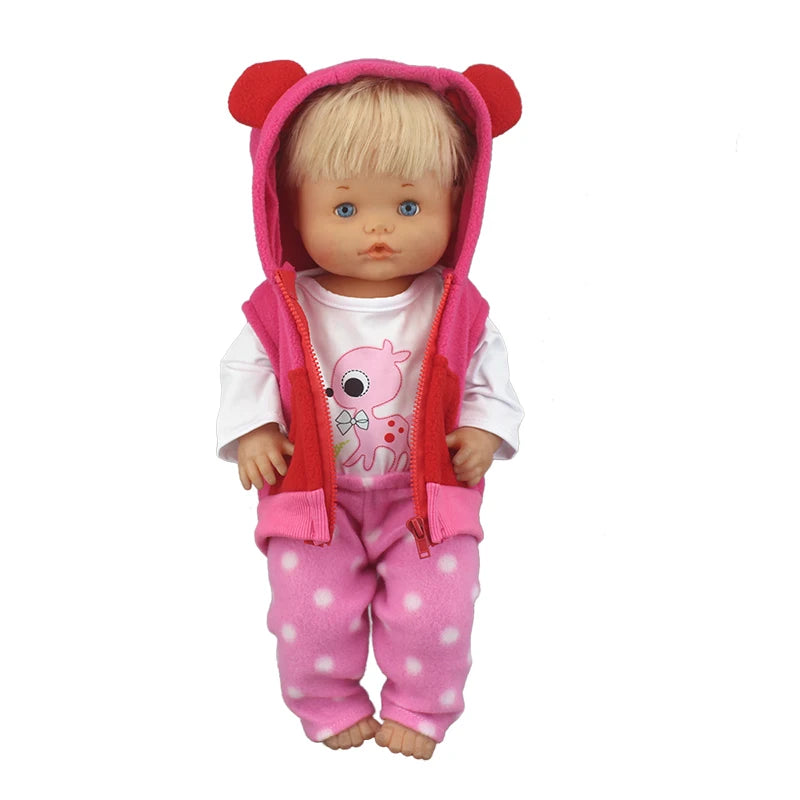 Lovely Suit For 42cm Famosa Nenuco Doll 17 Inches Baby Girl Doll Clothes And Accessories