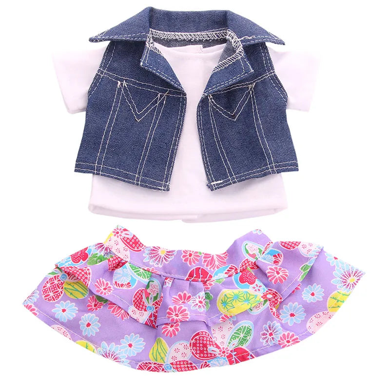 43cm Reborn New Born Baby Doll Clothes Unicorn Flamingo Fanny Cartoon Doll Accessories 18 inch Doll  Clothes American girl`s Toy