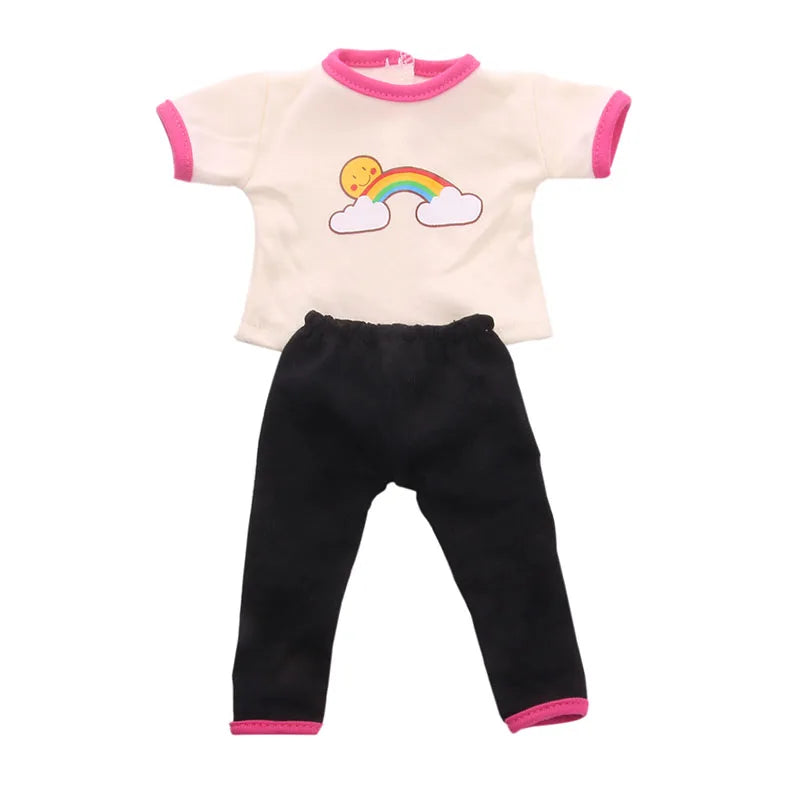 43cm Reborn New Born Baby Doll Clothes Unicorn Flamingo Fanny Cartoon Doll Accessories 18 inch Doll  Clothes American girl`s Toy