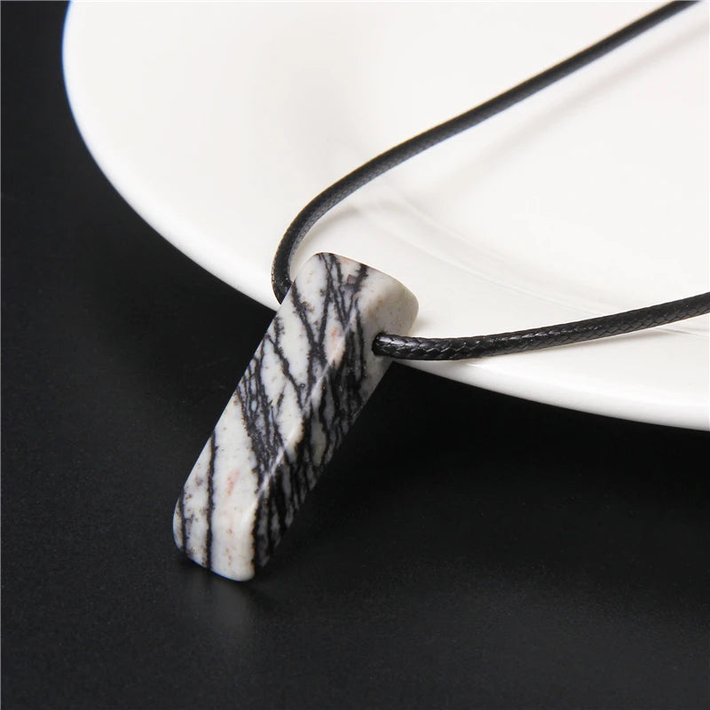 Natural raw minerals lucky Reiki Healing crystal quartz stone necklace jewelry Pendulum natural tigereye lazuli Citrin necklace