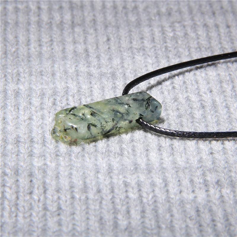 Natural raw minerals lucky Reiki Healing crystal quartz stone necklace jewelry Pendulum natural tigereye lazuli Citrin necklace