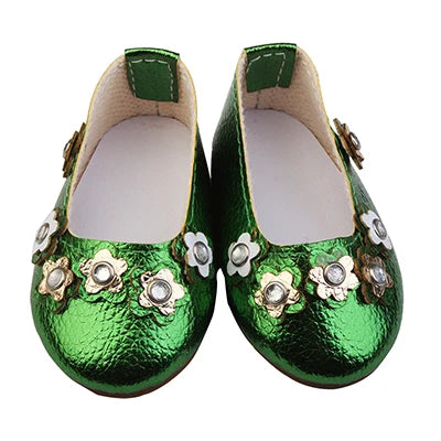 7cm Sequins Doll Shoes Cute Flower Star Panda Shoes For 18inch American Doll,1/3 BJD 43cm Baby Newborn Girl Dolls Toy Gift