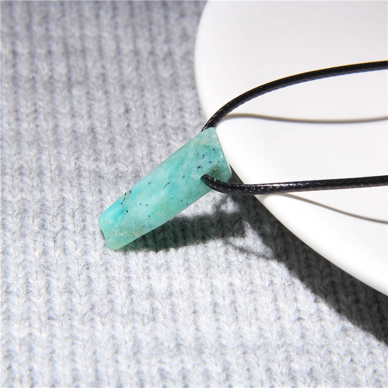 Natural raw minerals lucky Reiki Healing crystal quartz stone necklace jewelry Pendulum natural tigereye lazuli Citrin necklace