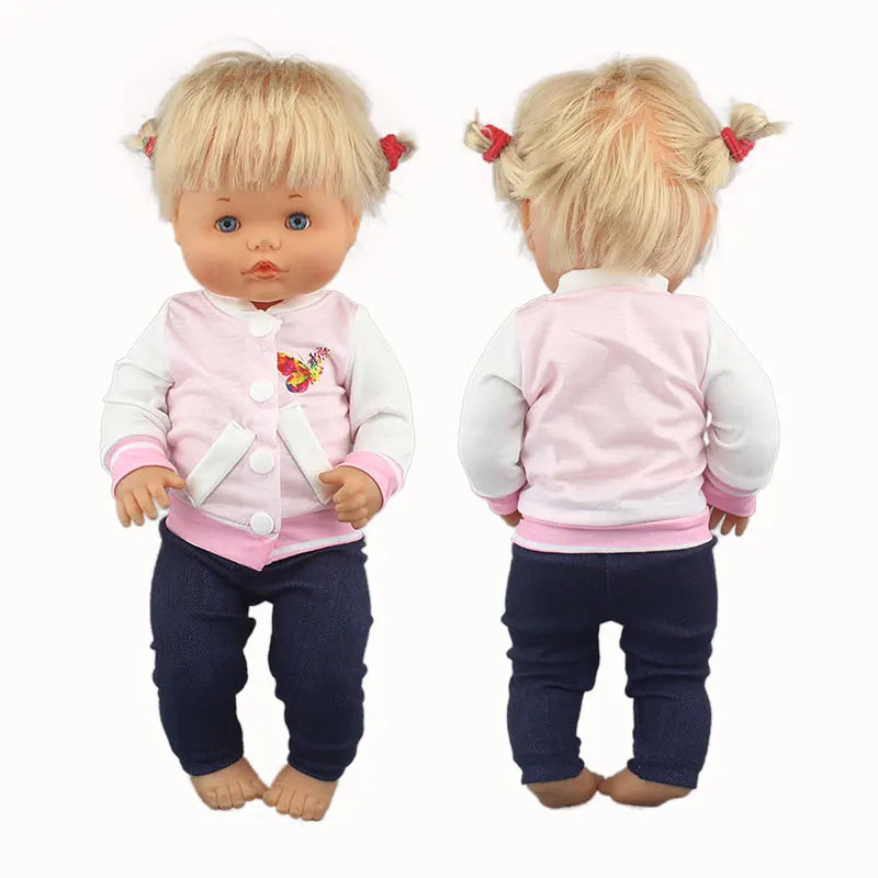 Lovely Suit For 42cm Famosa Nenuco Doll 17 Inches Baby Girl Doll Clothes And Accessories