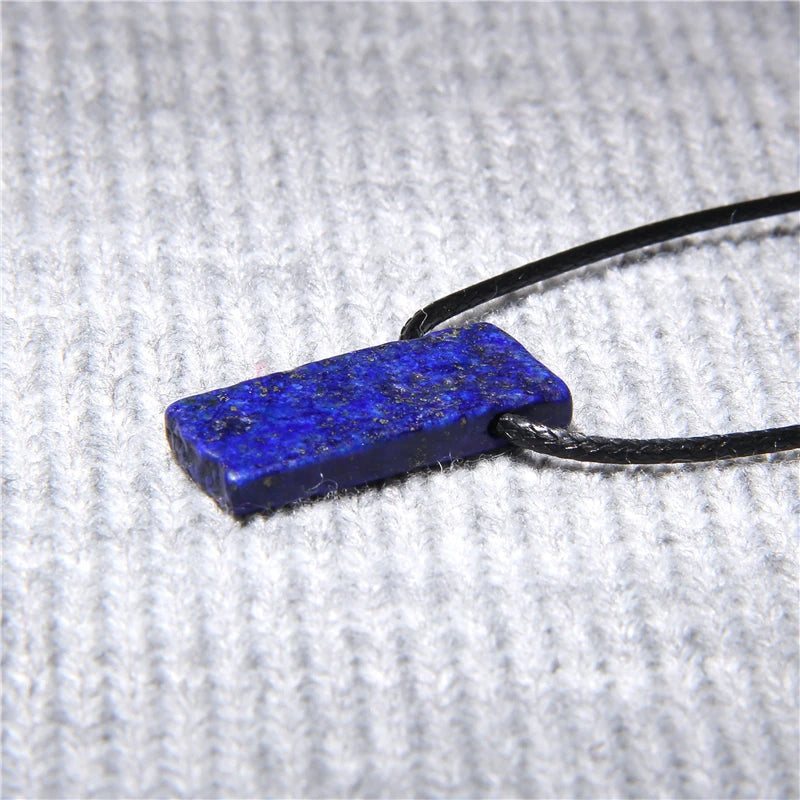 Natural raw minerals lucky Reiki Healing crystal quartz stone necklace jewelry Pendulum natural tigereye lazuli Citrin necklace