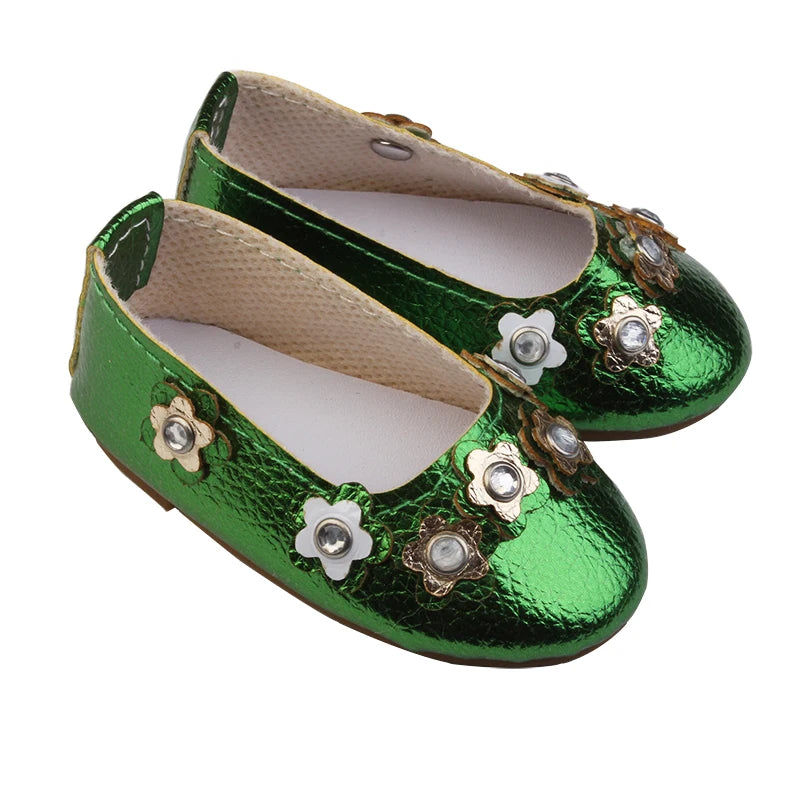 7cm Sequins Doll Shoes Cute Flower Star Panda Shoes For 18inch American Doll,1/3 BJD 43cm Baby Newborn Girl Dolls Toy Gift