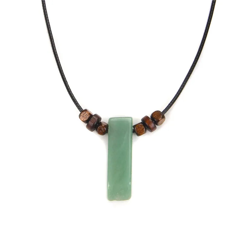 Natural raw minerals lucky Reiki Healing crystal quartz stone necklace jewelry Pendulum natural tigereye lazuli Citrin necklace