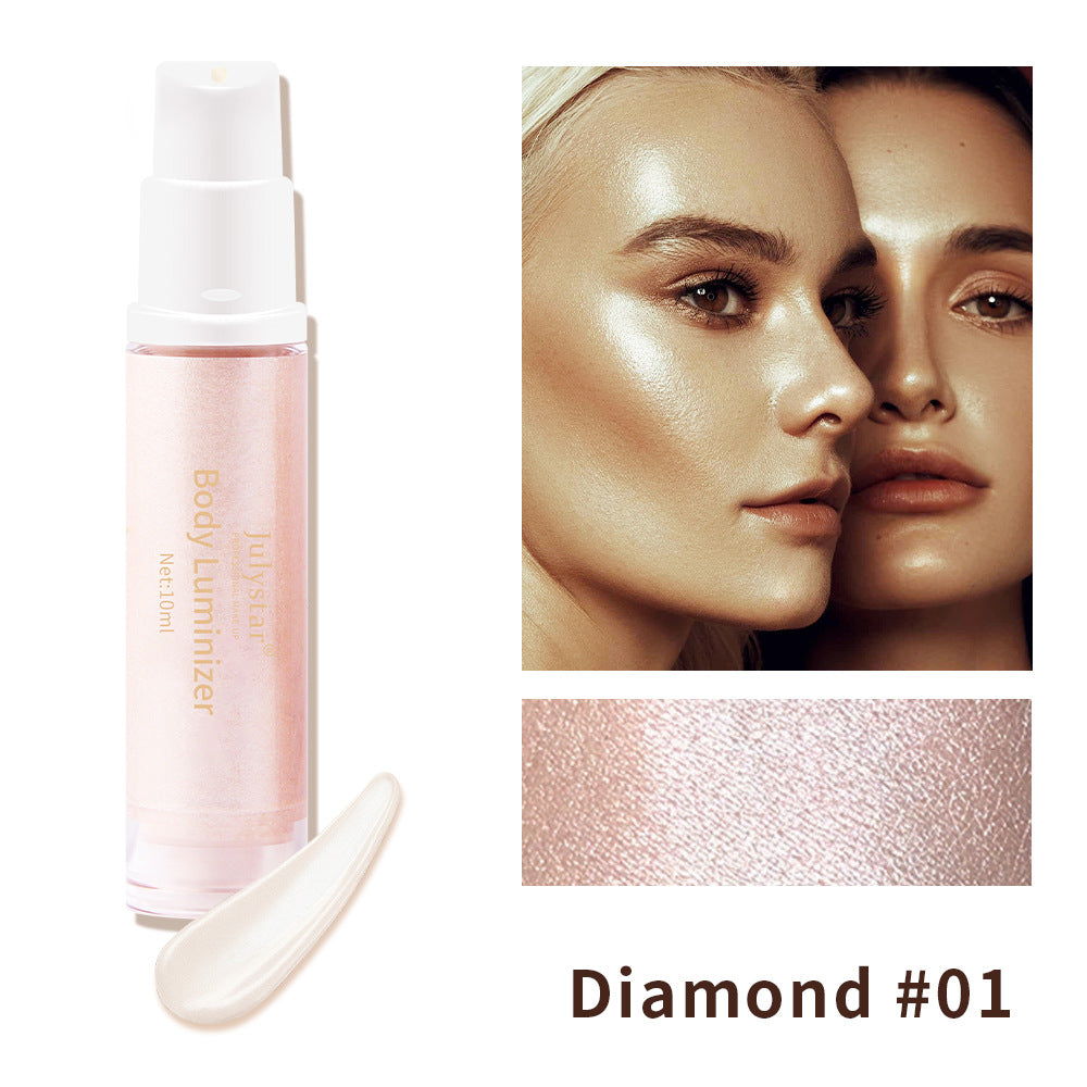 Julystar High Shine Liquid Highlighter Pump Bottle for Face n Body 10ml