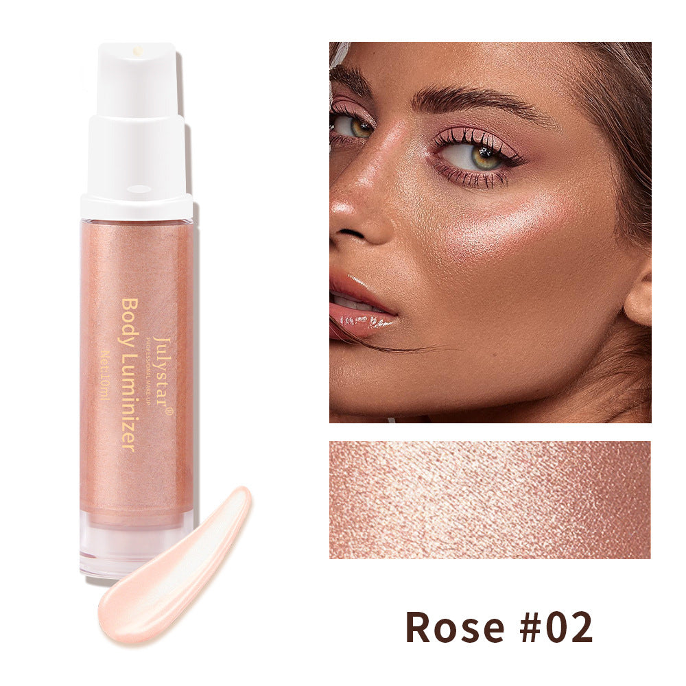 Julystar High Shine Liquid Highlighter Pump Bottle for Face n Body 10ml
