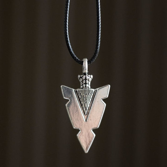 Arrowhead of Strength Viking Cord Necklace (E)