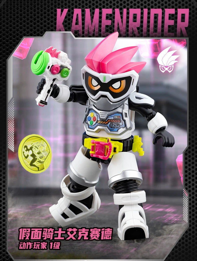 1/9Pcs BLOKEES Blind box Episode 3 survival game Kamen Rider Ex-Aid Tycoon Saber Genm Glare Movable Model Assembled Toys