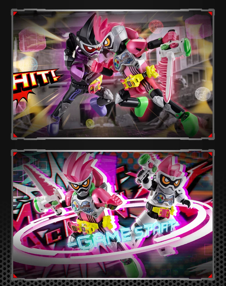1/9Pcs BLOKEES Blind box Episode 3 survival game Kamen Rider Ex-Aid Tycoon Saber Genm Glare Movable Model Assembled Toys