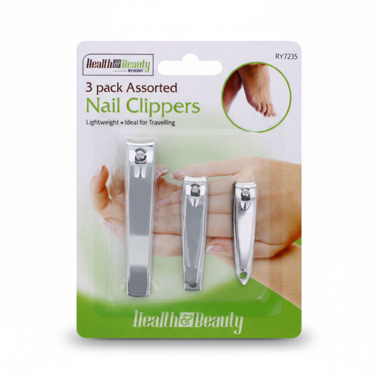 Assorted Nail Clipper Set - 3 Pack