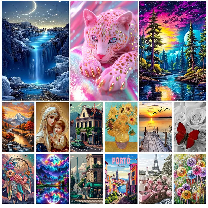 New 5D Diy Diamond Paintings 30x40 cm Mosaic Wall Diamond Art Painting Kits Embroidery Full Crystal Accessories New 2025 Paint