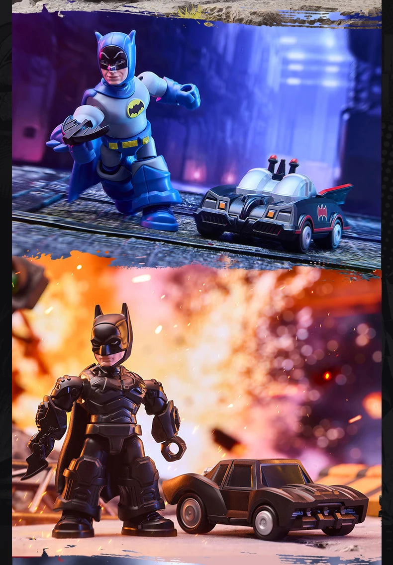 Original Blokees DC Marvel Hero Batman Star Edition Series Blind Box Toy Batman Motorcycle Collectible Perfect Christmas Gift