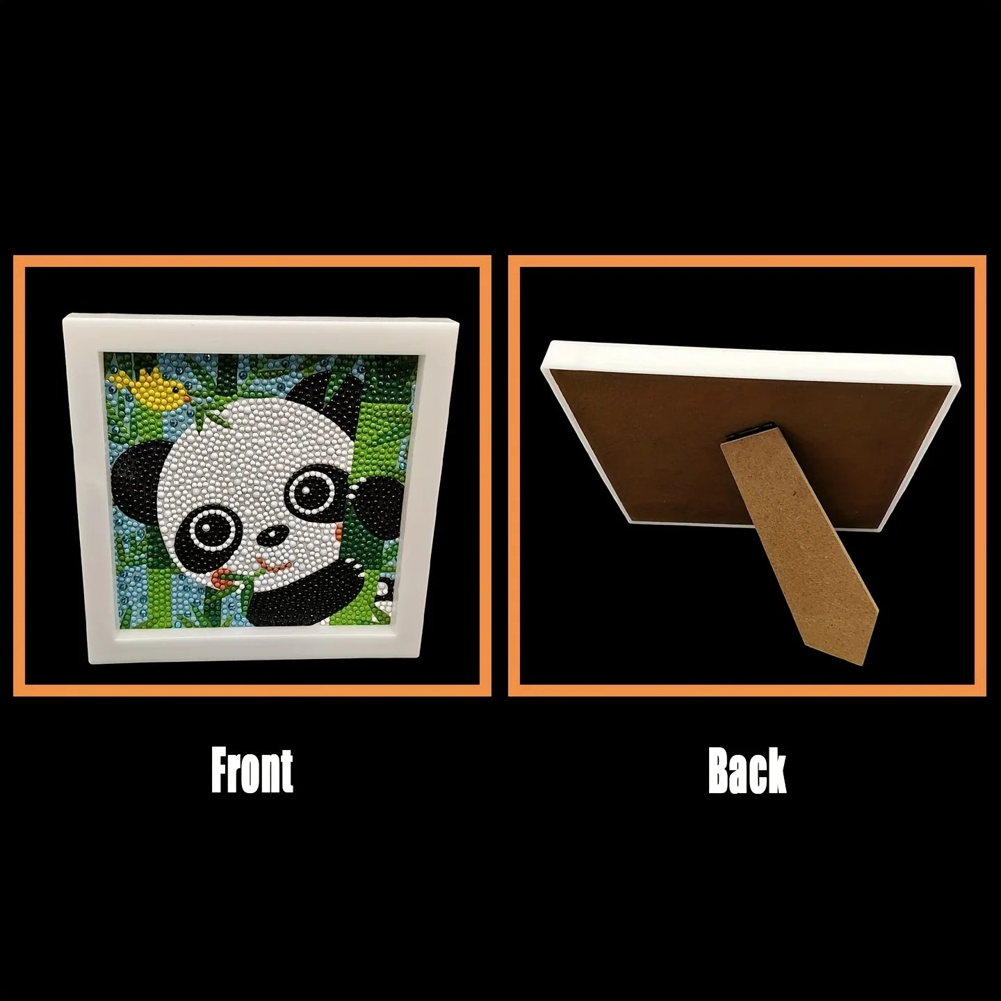 PandaCartoon Full Diamond Mosaic 5D DIY Cross Stitch Kits Diamond Art Home Decor with Frame