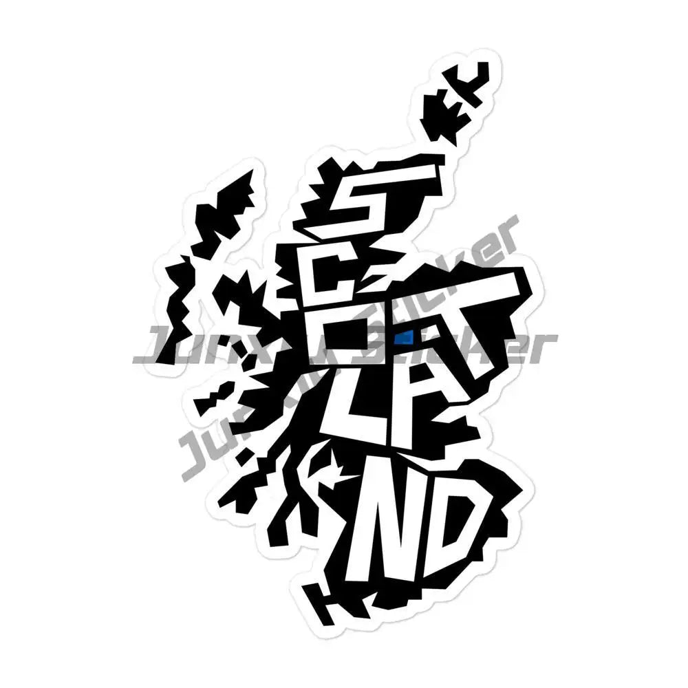 Funny Highland Cow Vinyl Stickers Cute Sheep Lamb with Scottish Flag St Andrews Flag Vinyl Decal Car Van Toolbox Caravan Laptop