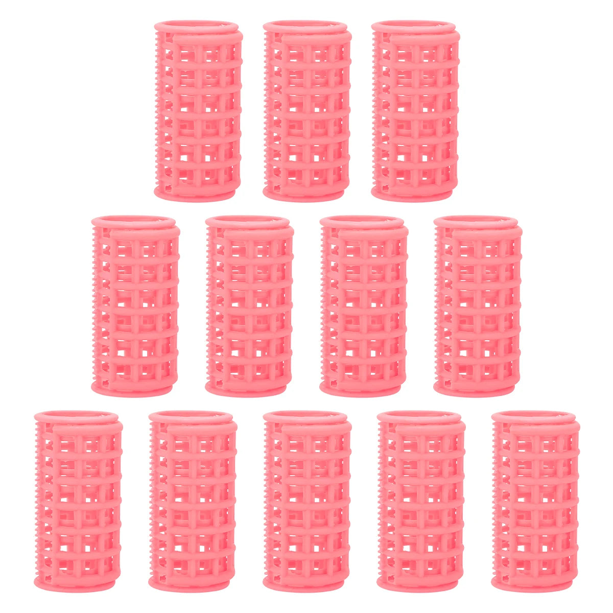 12Pcs Pink Hair Roller Sets Self Holding Hairdressing Curlers DIY Curly Hairstyle Tool For Women Hair Curler Styling Tools