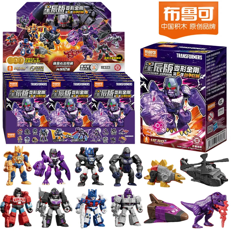 Blokees Transformers Building Blocks Defender Version Optimus Prime Bumblebee Robot Cartoon Anime Transformation Collection Toys