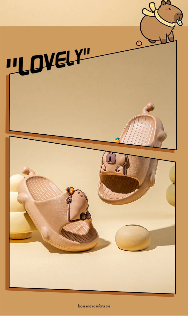 Capybara Children's Toddler Slides Light Weight And Wear Resistance House Slippers For Boys Girls Outdoor Casual Footwear Summer
