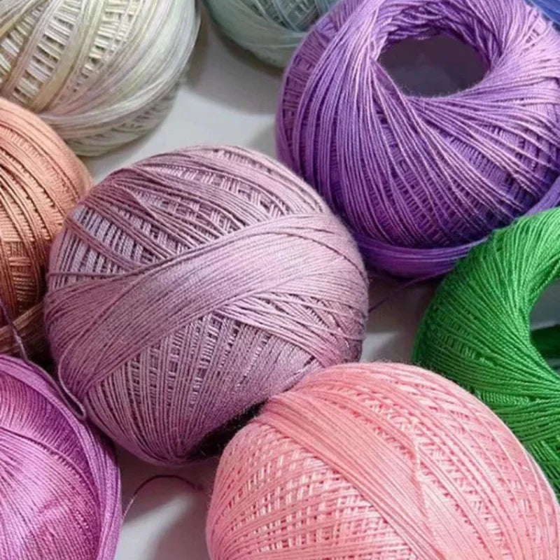 1PC Premium Mercerized Silk Lace Yarn Bundle-Soft, Durable, Vibrant Colors for DIY Knit & Crochet  Soft and Suitable for Summer