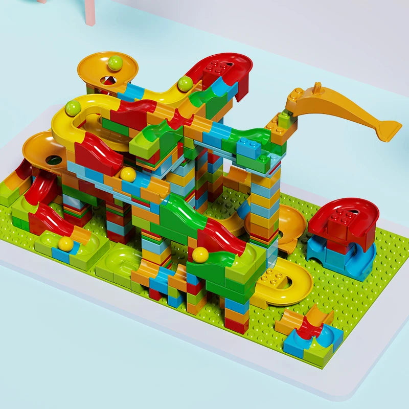 1000pcs Marble Run Building Blocks Bulk Set STEM Educational Toy for Kids Creative DIY Race Track Construction Kit for Learning