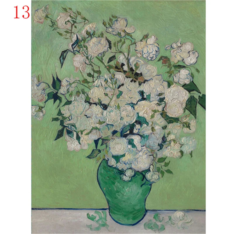 5D Diamond Painting by Number Van Gogh Starry Night Famous Art Picture Set for Embroidery Cross Stitch Home Decorations Gifts