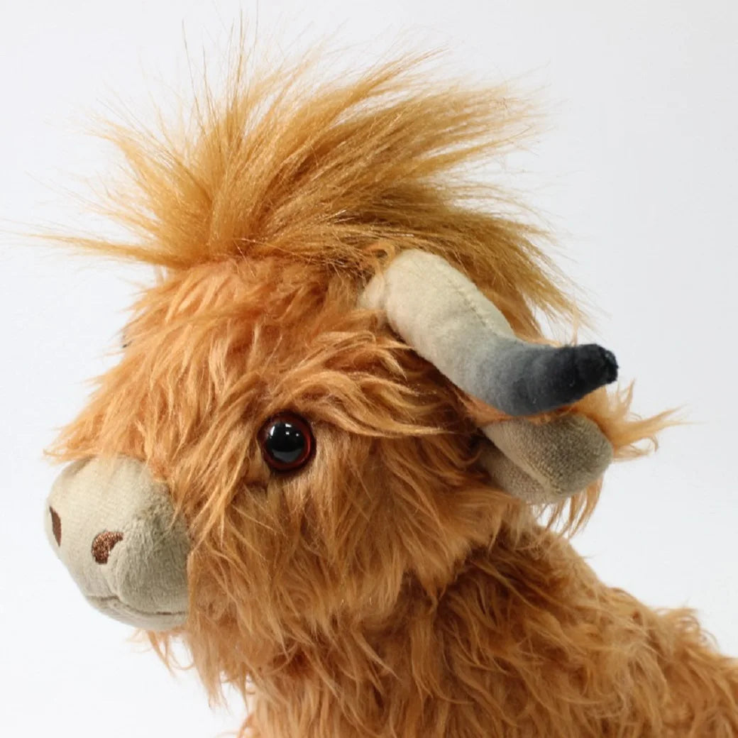 Cute Highland Cow Plush Toys Stuffed Animal Toy Dolls Simulation Long Hair Cow Plush for Kids Birthday Gift Home Decoration