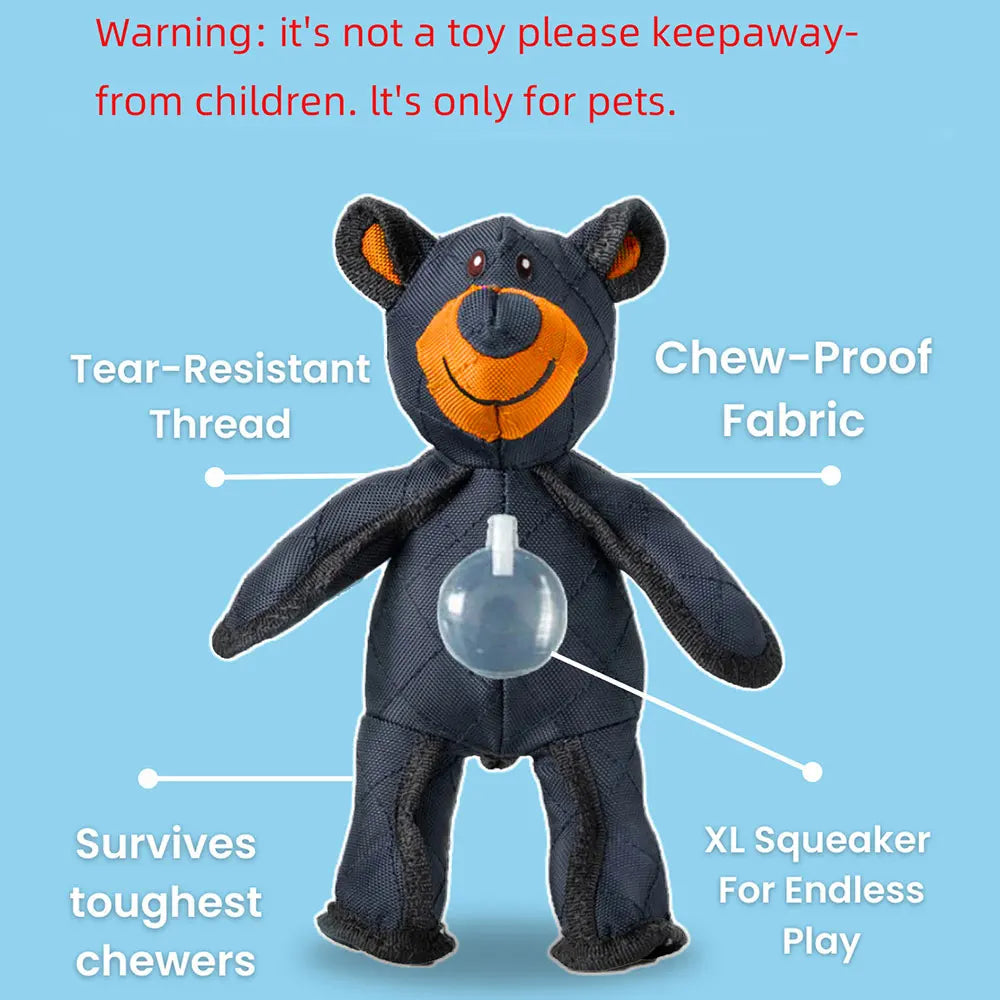 Pet Dog Toys Bear Doll Stress Relief Toys Squeaky Dark-Blue Bear Toy Robust Dog Bear Toy For Small Medium and Large Dog 2025 New