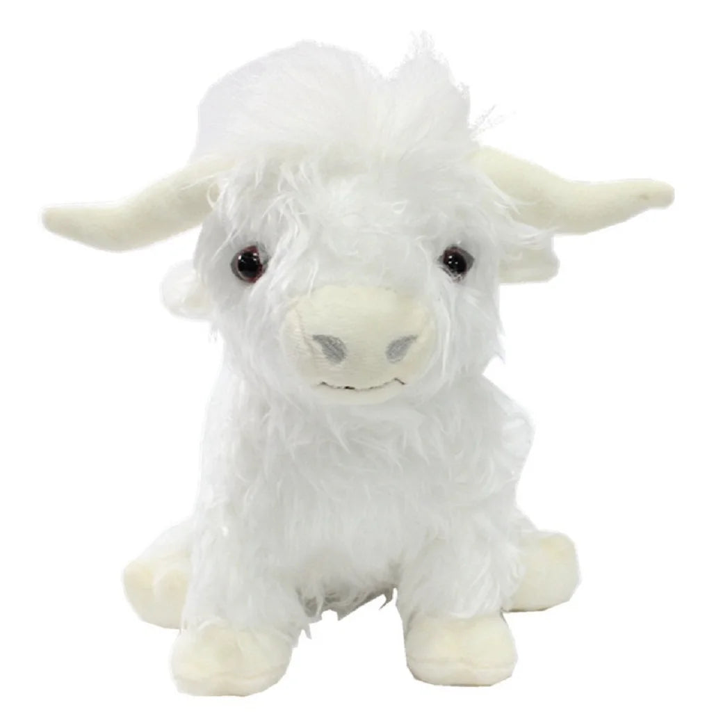 Cute Highland Cow Plush Toys Stuffed Animal Toy Dolls Simulation Long Hair Cow Plush for Kids Birthday Gift Home Decoration