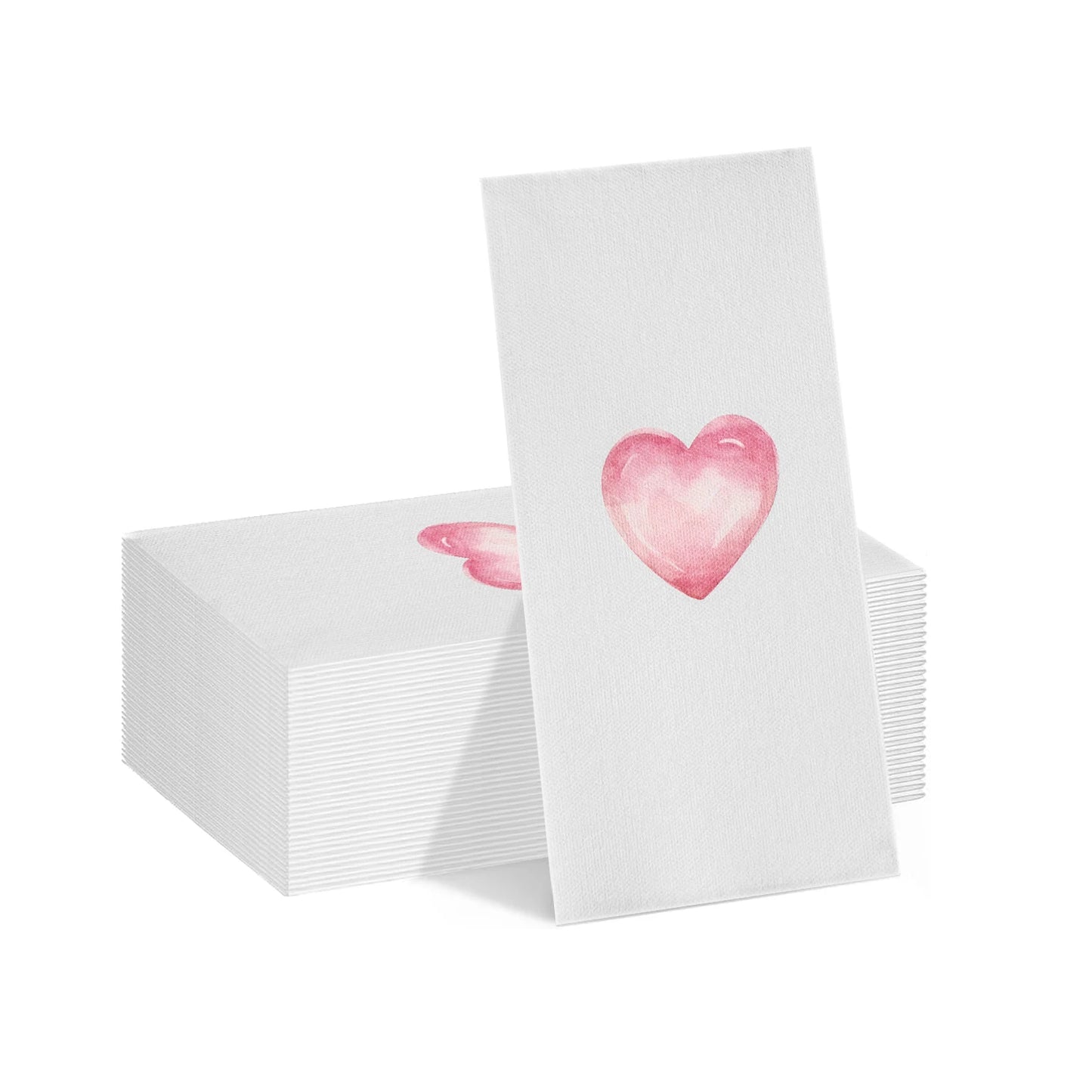 JINYUDOME Disposable Linen-Feel Santa Napkins Valentine's Day Wedding Party Holiday Dinner Family Paper Towels