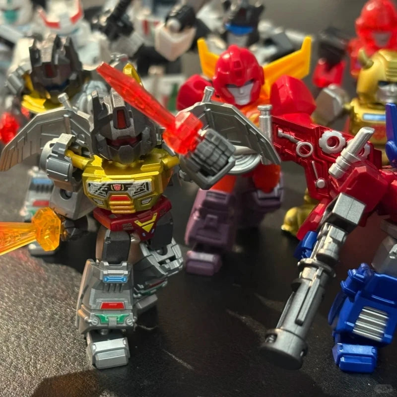 Hot Blokees Transformers Defender Version 1234 Starry Edition Blind Box All Series Hidden Robot Assembly Model For Kids Toy Gift