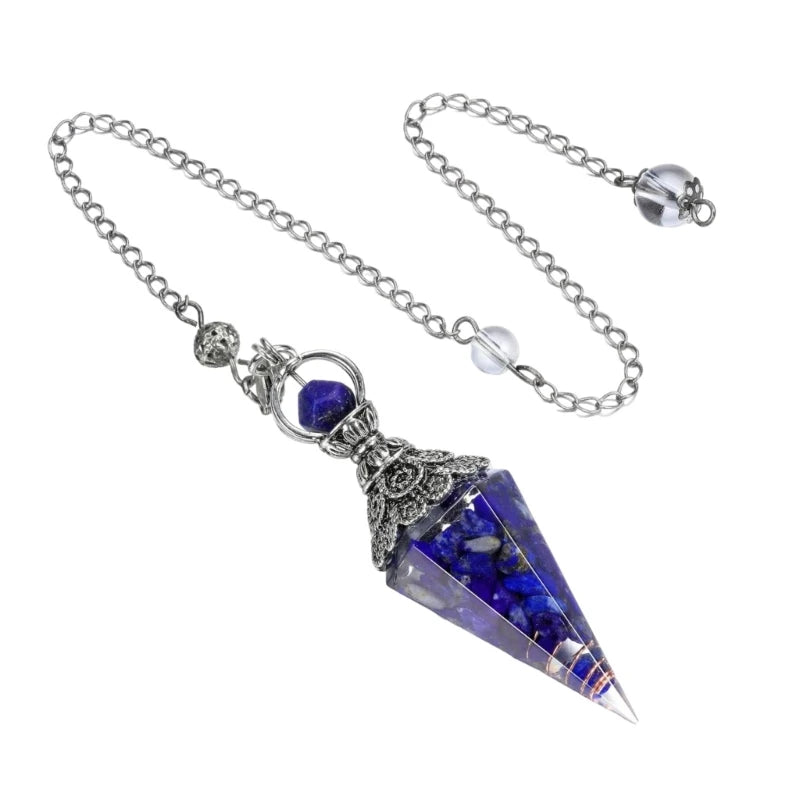 Esoterics Lazuli Crystal Pendulums Healings Stone for Witchcraft Ritual