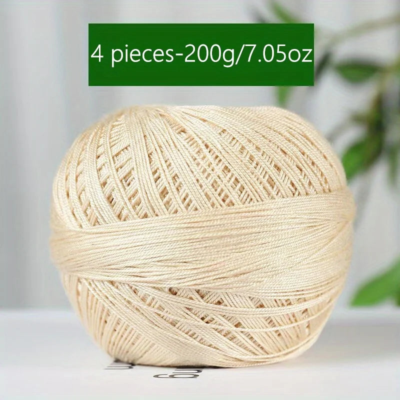 1PC Premium Mercerized Silk Lace Yarn Bundle-Soft, Durable, Vibrant Colors for DIY Knit & Crochet  Soft and Suitable for Summer