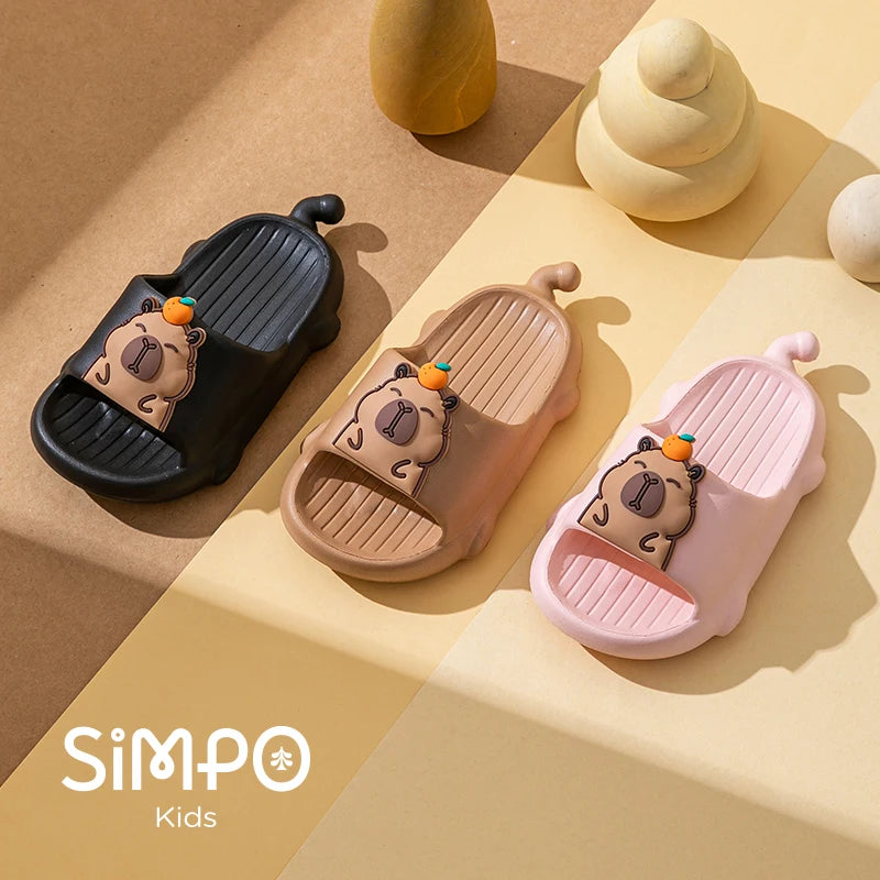 Capybara Children's Toddler Slides Light Weight And Wear Resistance House Slippers For Boys Girls Outdoor Casual Footwear Summer