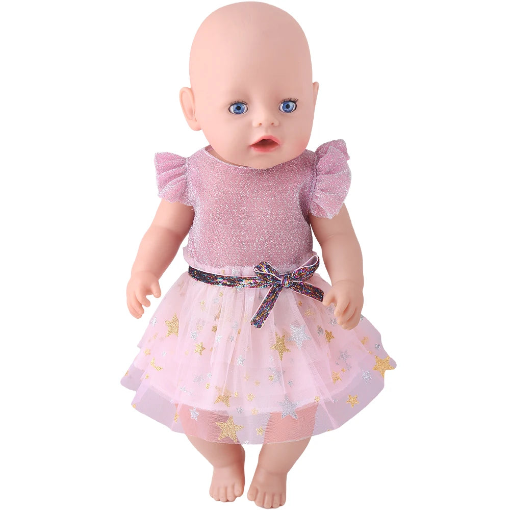 Cute Princess Tutu Skirt American 18 Inch Girl Doll Tulle Dress Children Toys Ours & Generation Dolls Cute Skirt Accessories