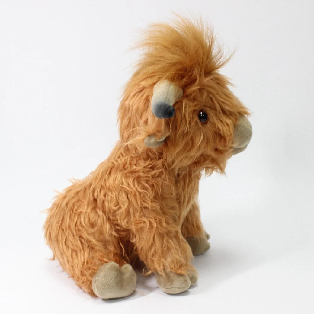 Cute Highland Cow Plush Toys Stuffed Animal Toy Dolls Simulation Long Hair Cow Plush for Kids Birthday Gift Home Decoration