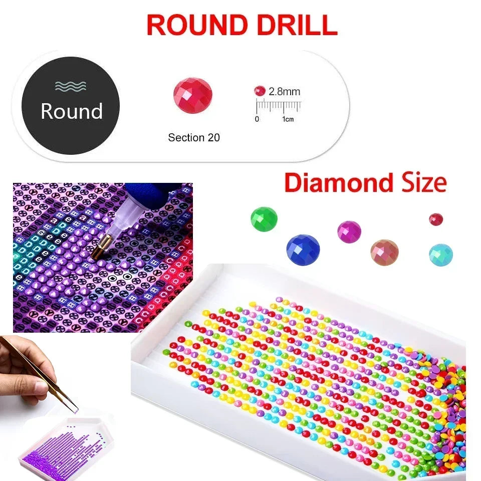 5D Diamond Painting DIY Likes Novelty Gifts Moon Seaside Landscape Embroidery Night Scenery Mosaic Home Decor Full Round Drills