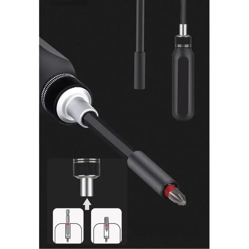 R9UF Screwdriver Ratchet Screw Driver Set Upgraded Capacity 9 in 1 / 37 in 1 Bits Press Type Magazine Design