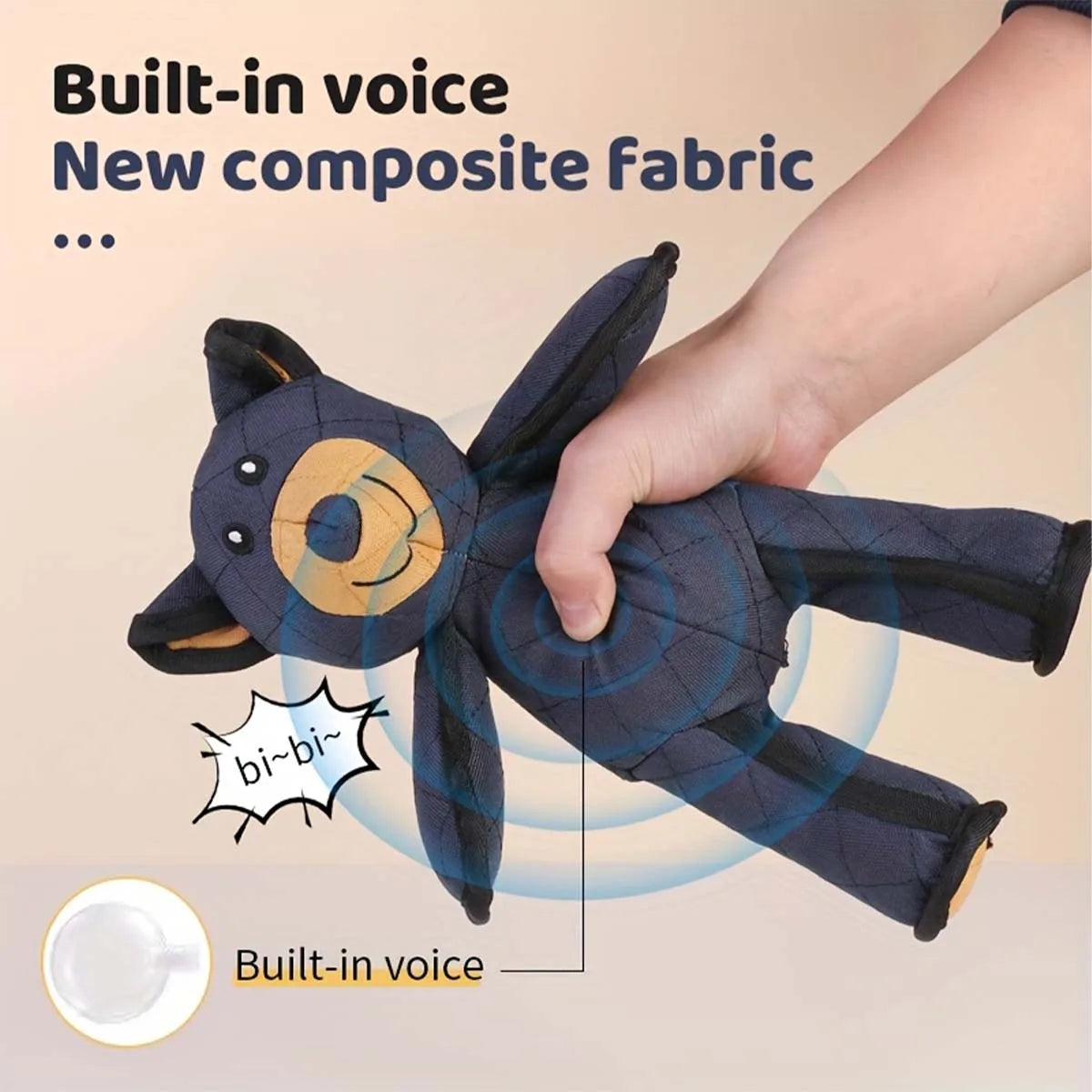 Squeaker Teddy Bear Dog Toys Aggressive Chewers Indestructible Stuffed Plush Dog Squeaky Toys Keep Them Busy For All Dogs Breeds