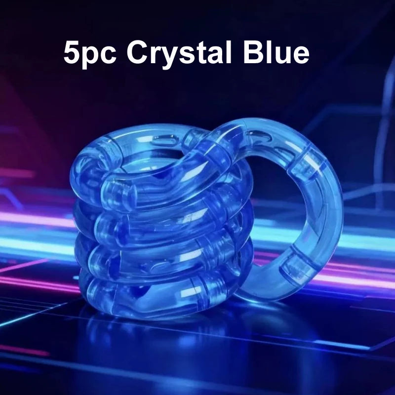 1/3/5pcs Deformable Rope Crystal Twist Rope Pressure Stress Relief Toys Rrainbow Color Deformation Rope Knot Anti Stress Toys