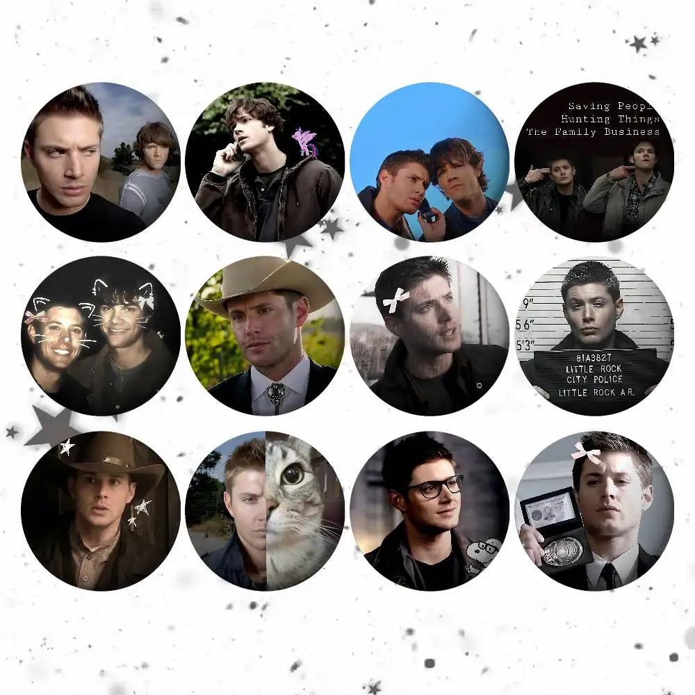 TV S-Supernatural Badges Badges Cartoon Round Brooches On Backpack Jacket Acrylic Button Pins Collection Gifts