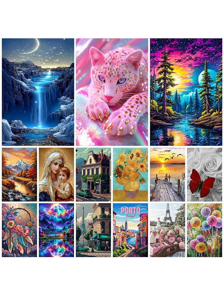 New 5D Diy Diamond Paintings 30x40 cm Mosaic Wall Diamond Art Painting Kits Embroidery Full Crystal Accessories New 2025 Paint