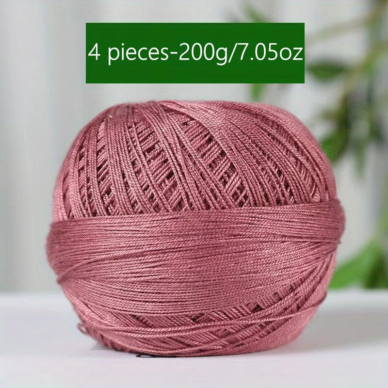 1PC Premium Mercerized Silk Lace Yarn Bundle-Soft, Durable, Vibrant Colors for DIY Knit & Crochet  Soft and Suitable for Summer
