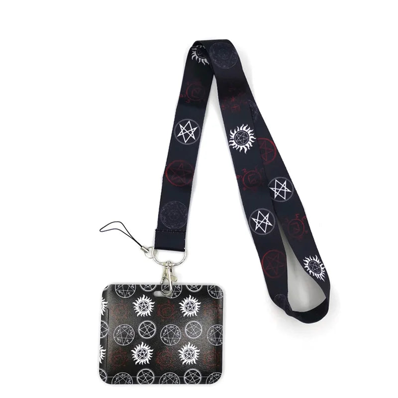 Supernatural SPN Fashion Women Card Holder Lanyard Colorful Badge Reel Nurse Doctor Student Exhibition ID Card Clip Badge Holder
