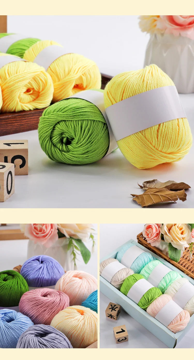 6pcs/Set Luxury Silk Blend Yarn, 50g Each, Soft Knitting Yarn Suitable For Sweaters, Baby Blankets And Scarves, Multiple Colors