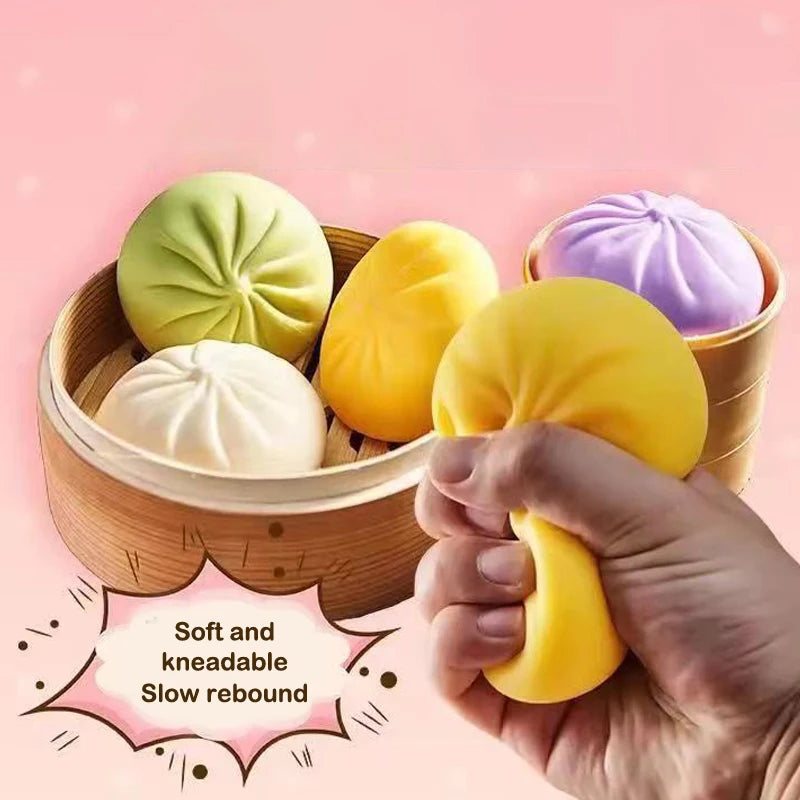 Giant Dumpling Squeeze Toys Anxiety Relief Fidget Toy Simulation Food Steamed Stuffed Bun Soft Squeeze Decompression Dough Toy